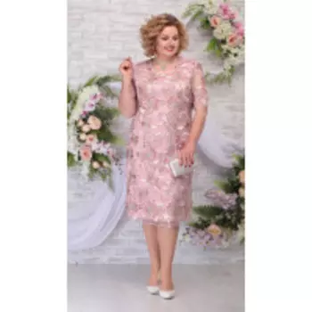 Платье Ninele-2239 В цвете: Бежевый; Размеры: 56,58,60,62,54