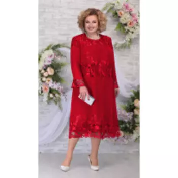 Платье Ninele-2258/2 В цвете: Красный; Размеры: 58,60,62,64,66