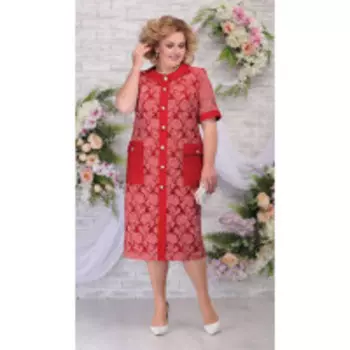 Платье Ninele-2260 В цвете: Красный; Размеры: 56,58,60,62,54