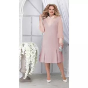 Платье Ninele-2280/3 В цвете: Розовый; Размеры: 56,58,60,62,50,52,48,54