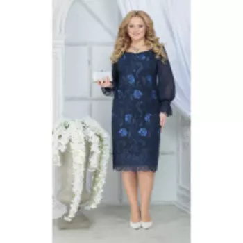 Платье Ninele-2289/1 В цвете: Синий; Размеры: 56,58,60,52,54