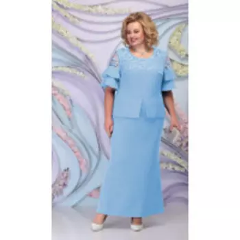 Платье Ninele-3100 В цвете: Голубой; Размеры: 56,58,60,62,54