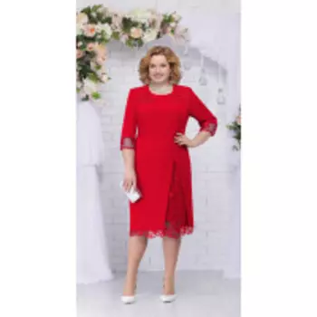 Платье Ninele-361/1 В цвете: Красный; Размеры: 56,58,60,52,54