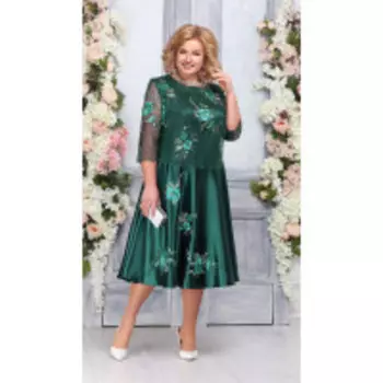 Платье Ninele-5746/1 В цвете: Зеленый; Размеры: 56,58,60,62,64,66,50,52,54