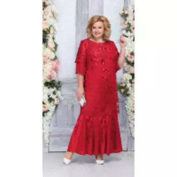 Платье Ninele-5747/2 В цвете: Красный; Размеры: 56,58,60,62,64