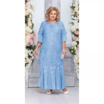 Платье Ninele-5747/3 В цвете: Голубой; Размеры: 56,58,60,62,64