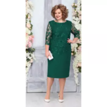 Платье Ninele-5753/1 В цвете: Зеленый; Размеры: 56,58,60,62,64,66,50,52,54