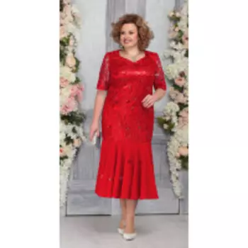 Платье Ninele-5767/1 В цвете: Красный; Размеры: 56,58,60,62,54