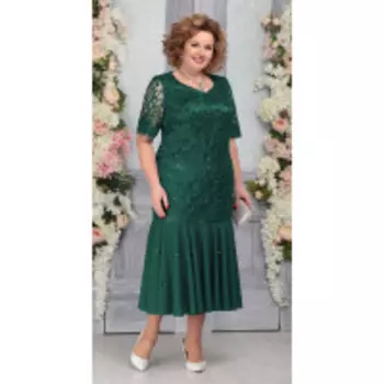 Платье Ninele-5767 В цвете: Зеленый; Размеры: 56,58,60,62,54