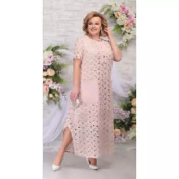 Платье Ninele-5777/1 В цвете: Розовый; Размеры: 56,58,60,62,64,66,50,52,54