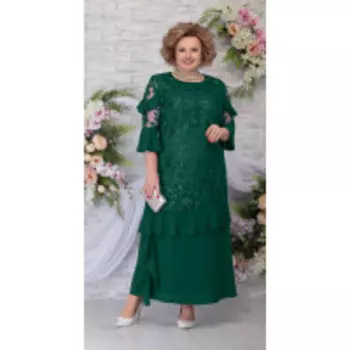 Платье Ninele-5781/1 В цвете: Зеленый; Размеры: 56,58,60,62,54