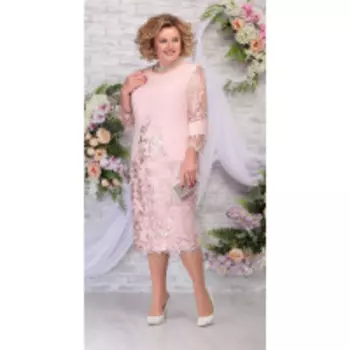 Платье Ninele-5783/5 В цвете: Розовый; Размеры: 56,58,60,62,54