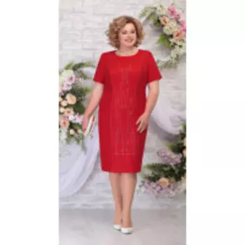 Платье Ninele-5785/1 В цвете: Красный; Размеры: 56,58,60,62,54