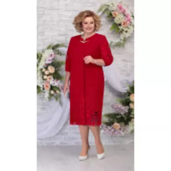 Платье Ninele-5786/2 В цвете: Красный; Размеры: 56,58,60,62,54