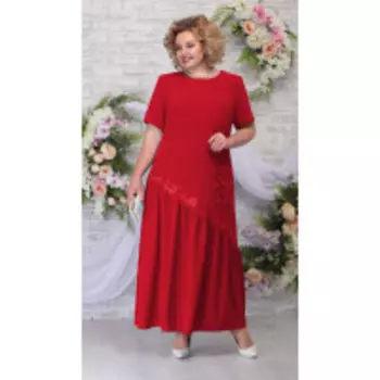 Платье Ninele-5789/1 В цвете: Красный; Размеры: 58,60,62,64,66