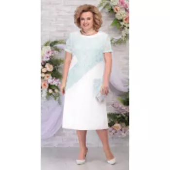 Платье Ninele-5810/1 В цвете: Белый; Размеры: 56,58,60,62,64,54