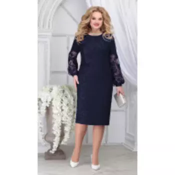 Платье Ninele-5817/4 В цвете: Синий; Размеры: 56,58,60,62,50,52,48,54