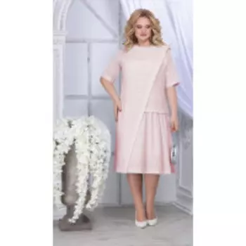 Платье Ninele-5840/1 В цвете: Розовый; Размеры: 56,58,60,62,54