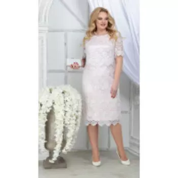 Платье Ninele-5843/2 В цвете: Розовый; Размеры: 56,58,60,52,54