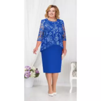 Платье Ninele-7202/2 В цвете: Синий; Размеры: 56,58,60,62,64