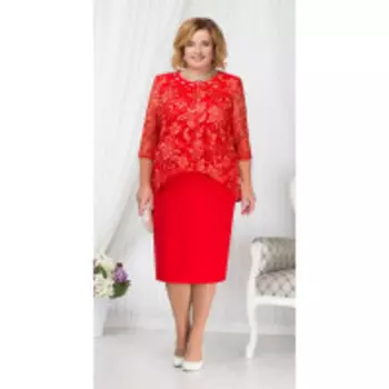 Платье Ninele-7202 В цвете: Красный; Размеры: 56,58,60,62,64