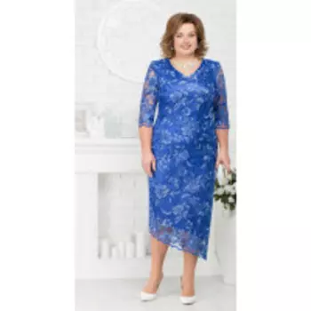 Платье Ninele-7218/2 В цвете: Синий; Размеры: 56,58,60,52,54