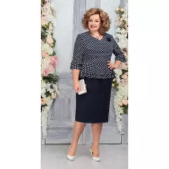 Платье Ninele-7258 В цвете: Синий; Размеры: 56,58,60,62,50,52,48,54