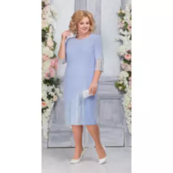 Платье Ninele-7259 В цвете: Голубой; Размеры: 56,58,60,62,54