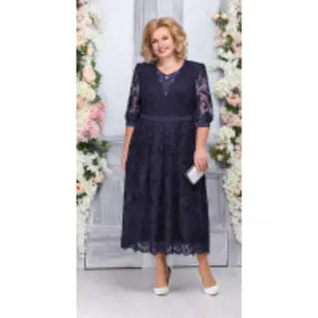 Платье Ninele-7264/1 В цвете: Синий; Размеры: 56,58,60,52,54