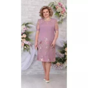 Платье Ninele-7281 В цвете: Розовый; Размеры: 56,58,60,62,54