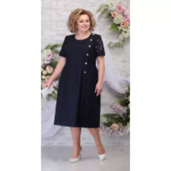 Платье Ninele-7285/3 В цвете: Синий; Размеры: 56,58,60,62,50,52,48,54