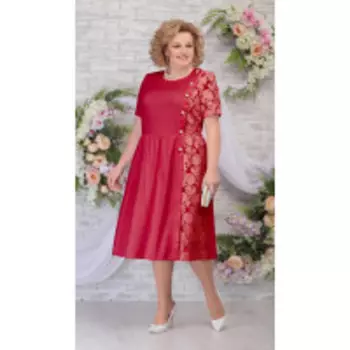 Платье Ninele-7285/4 В цвете: Красный; Размеры: 56,58,60,62,50,52,48,54