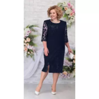 Платье Ninele-7288/3 В цвете: Синий; Размеры: 56,58,60,62,64