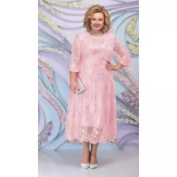 Платье Ninele-7293/3 В цвете: Розовый; Размеры: 56,58,60,62,54