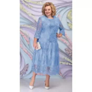 Платье Ninele-7293 В цвете: Голубой; Размеры: 56,58,60,62,54