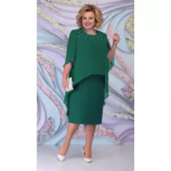 Платье Ninele-7298/1 В цвете: Зеленый; Размеры: 56,58,60,62,54