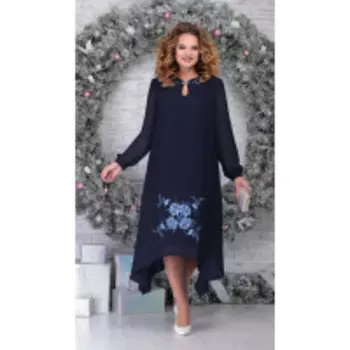 Платье Ninele-7307/1 В цвете: Синий; Размеры: 56,58,60,62,64,66,52,54