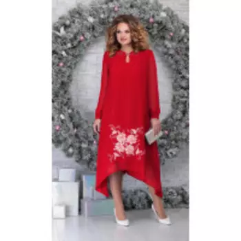 Платье Ninele-7307/2 В цвете: Красный; Размеры: 56,58,60,62,64,66,52,54