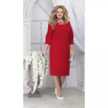 Платье Ninele-7309/2 В цвете: Красный; Размеры: 56,58,60,62,54
