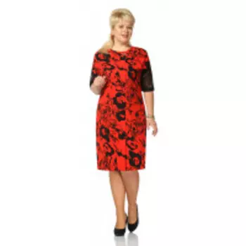 Платье Novella Sharm-2371 В цвете: Красный; Размеры: 56,58,60,62,52,54