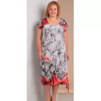 Платье Novella Sharm-2968-1 В цвете: Серый; Размеры: 56,58,60,62,52,54