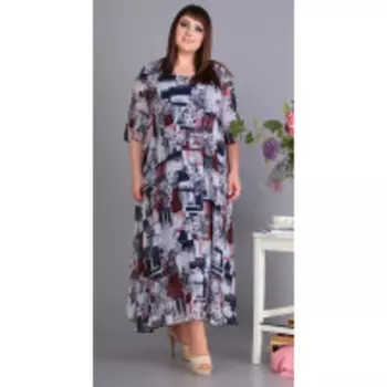 Платье Novella Sharm-3176 В цвете: Разноцветный; Размеры: 60,62,64