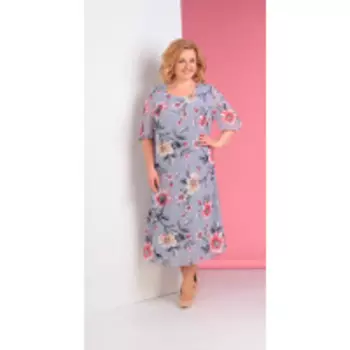 Платье Novella Sharm-3247 В цвете: Серый, Разноцветный; Размеры: 60,62,64,66