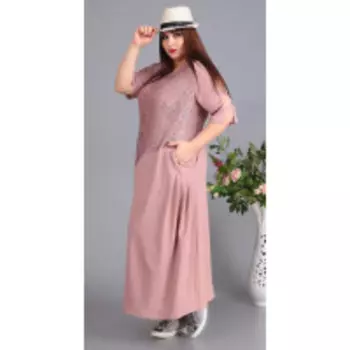 Платье Novella Sharm-3350-5 В цвете: Розовый; Размеры: 58,60,62,64,66,68,70,72,74