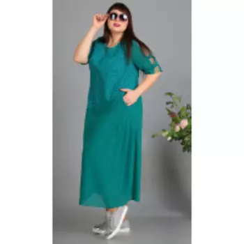 Платье Novella Sharm-3350 В цвете: Зеленый; Размеры: 58,60,62,64,66,68,70,72,74