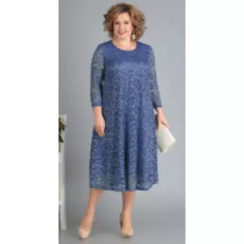 Платье Novella Sharm-3378-1 В цвете: Синий; Размеры: 60,62,64,66