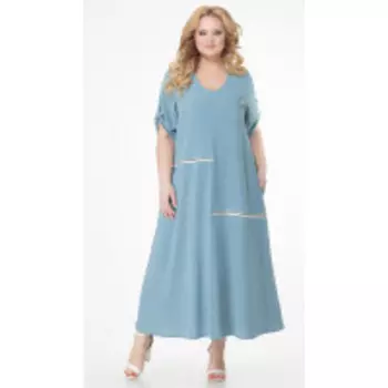 Платье Novella Sharm-3686-5-с В цвете: Голубой; Размеры: 56,58,60,62,64,66,68,54,70,72,74,76