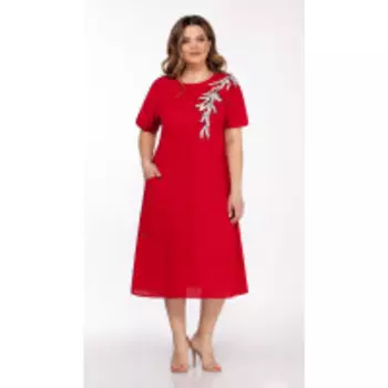 Платье Olegran-3740 В цвете: Красный; Размеры: 56,58,52,54