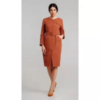 Платье Olegran-А-08/1 В цвете: Коричневый; Размеры: 50,52,54