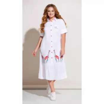 Платье Olga Style-678 В цвете: Белый; Размеры: 50,52,54